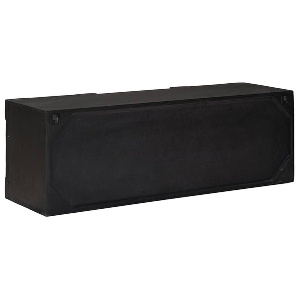 TV-Schrank Schwarz mit Regal 105 cm