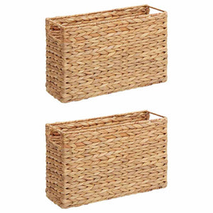 vidaXL Paniers à magazines 2 pcs Nature 39 x 14 x 25 cm Jacinthe d'eau