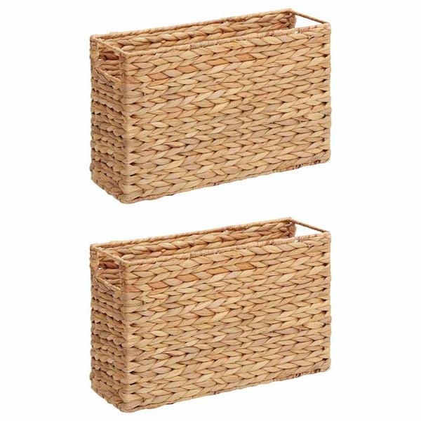vidaXL Paniers à magazines 2 pcs Nature 39 x 14 x 25 cm Jacinthe d'eau