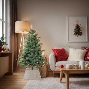 Weihnachtsbaumkragen Weiß Wasserhyazinthe 60cm