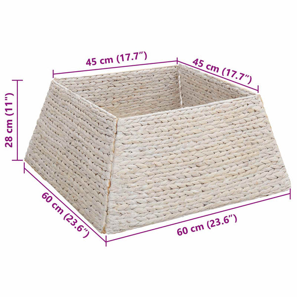 Weihnachtsbaumkragen Weiß Wasserhyazinthe 60cm