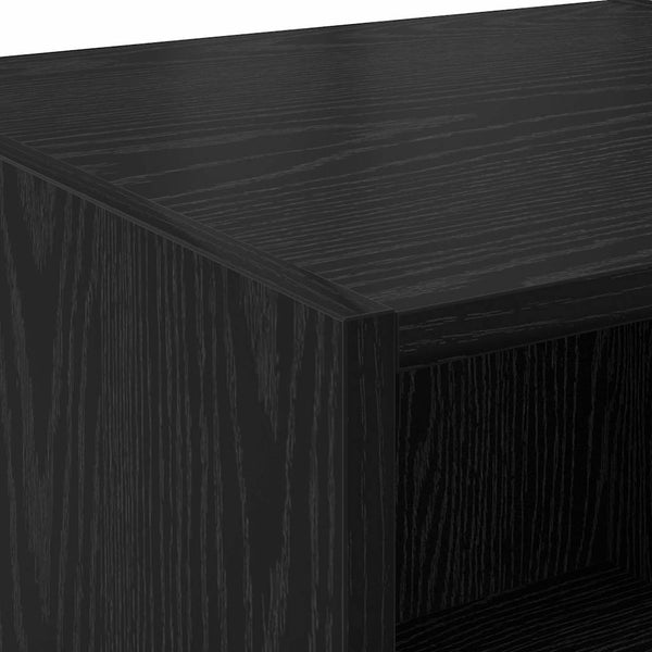 Highboard Schwarz Eichenoptik 185 cm