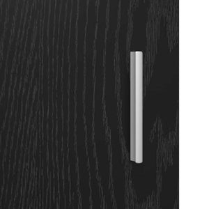 Highboard Schwarz Eichenoptik 185 cm