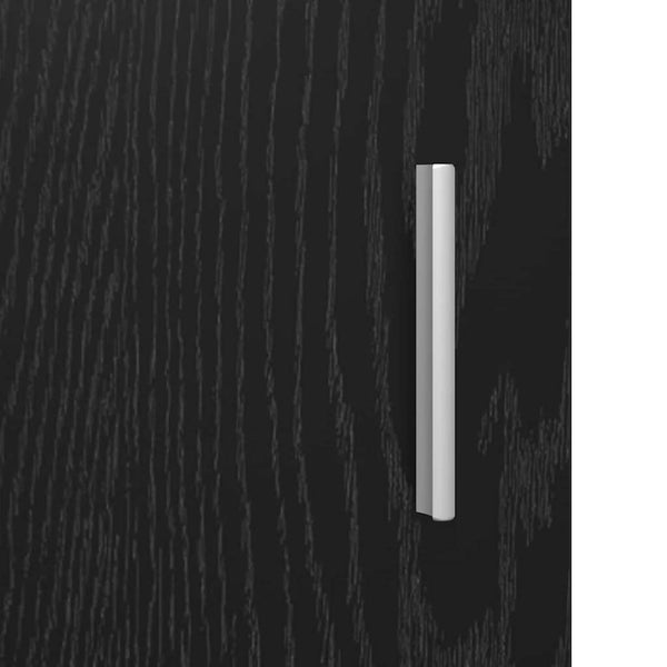 Highboard Schwarz Eichenoptik 185 cm