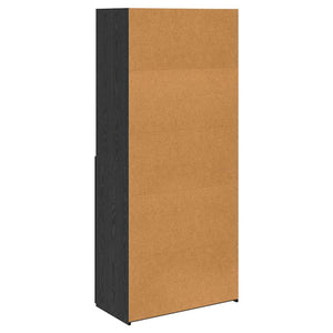 Highboard Schwarz Eichenoptik 185 cm
