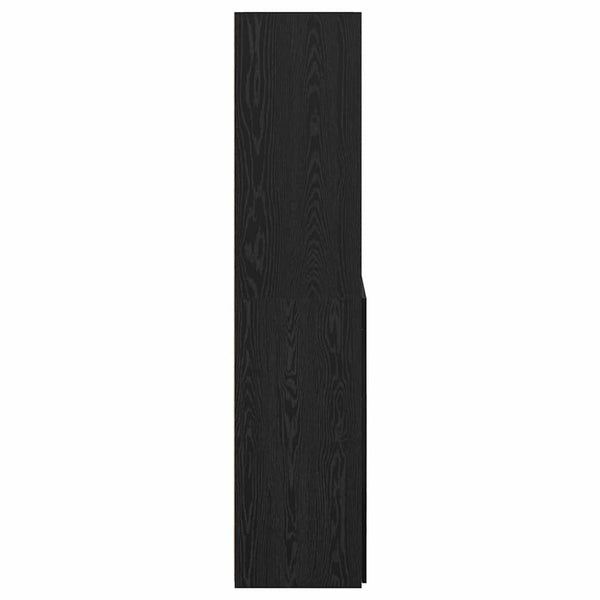 Highboard Schwarz Eichenoptik 185 cm