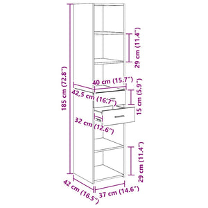 Highboard Artisan Eiche 40x42,5x185cm