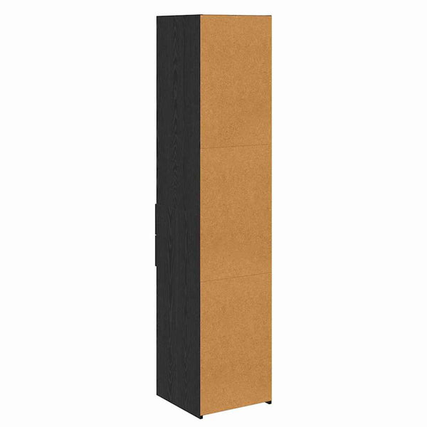 Highboard Schwarz Eichenoptik 185 cm