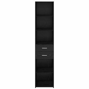 Highboard Schwarz Eichenoptik 185 cm