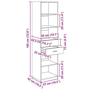 Highboard Altholz 50x42,5x185 cm