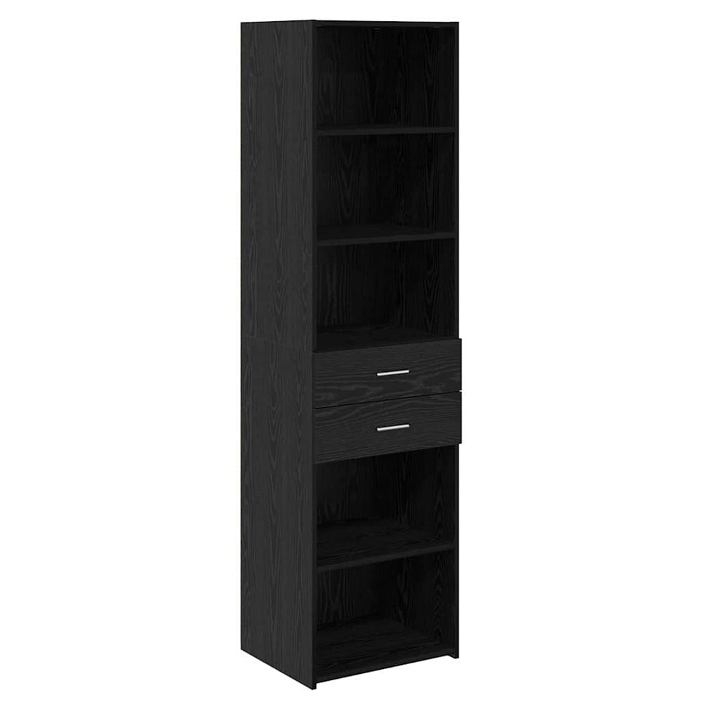 Highboard Schwarz Eichenoptik, 185 cm hoch
