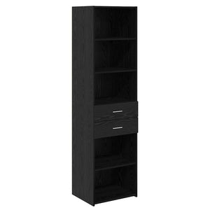 Highboard Schwarz Eichenoptik, 185 cm hoch