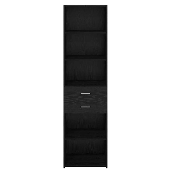 Highboard Schwarz Eichenoptik, 185 cm hoch