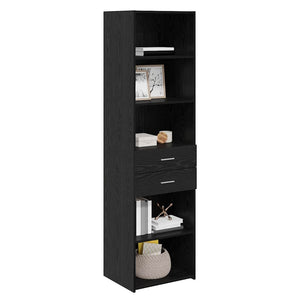 Highboard Schwarz Eichenoptik, 185 cm hoch