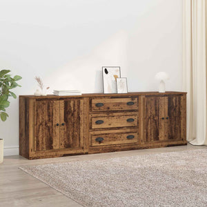 Sideboard Set 3-teilig Altholz 210 cm