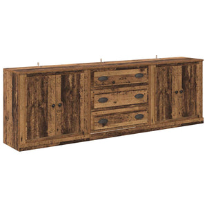 Sideboard Set 3-teilig Altholz 210 cm