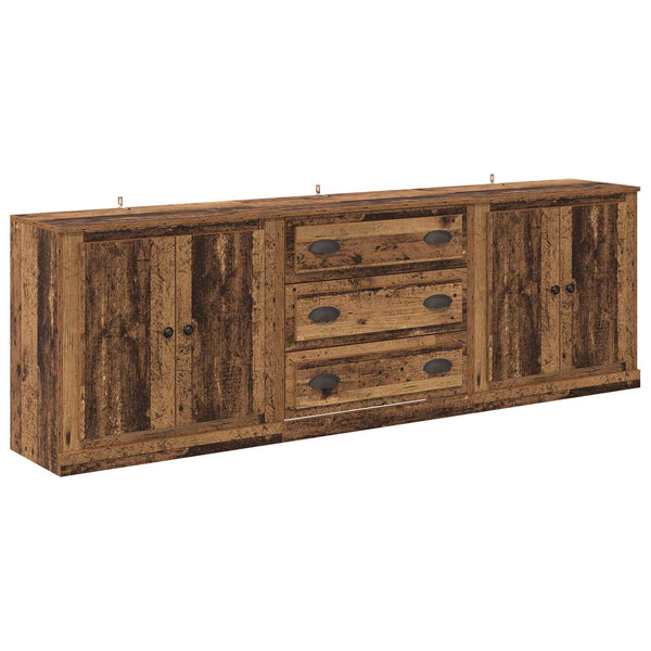 Sideboard Set 3-teilig Altholz 210 cm
