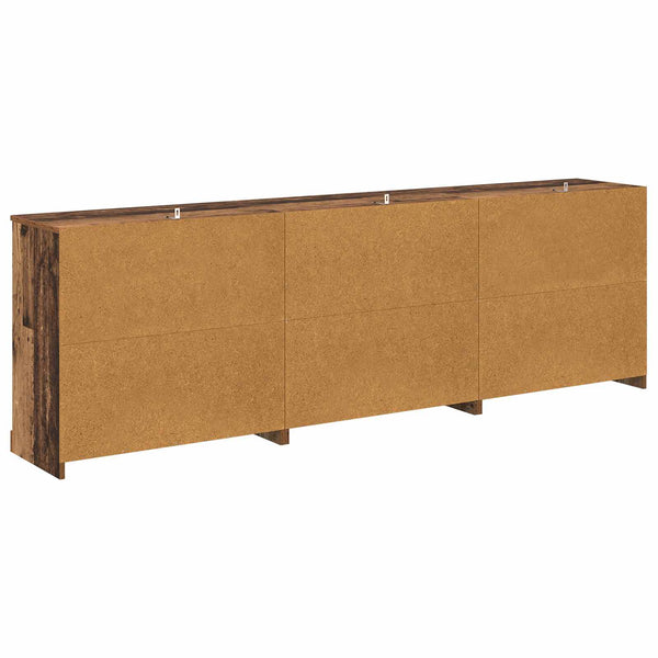Sideboard Set 3-teilig Altholz 210 cm