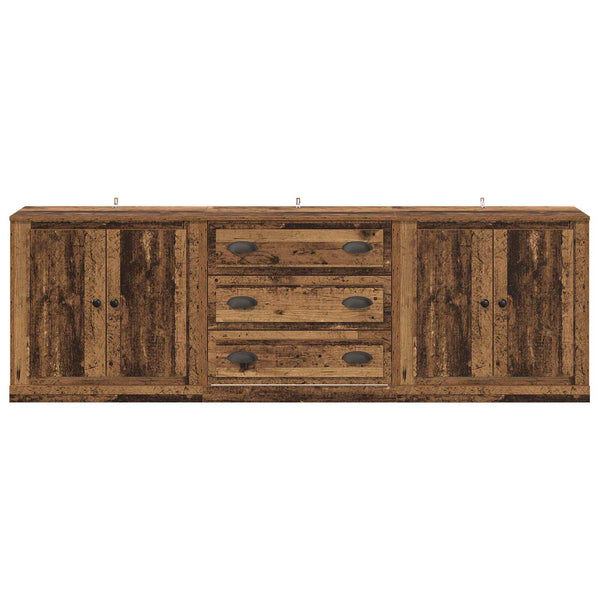 Sideboard Set 3-teilig Altholz 210 cm