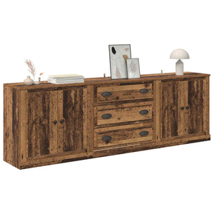 Sideboard Set 3-teilig Altholz 210 cm