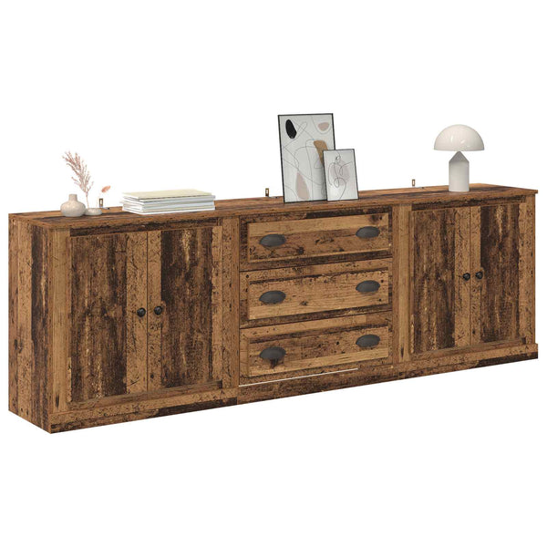 Sideboard Set 3-teilig Altholz 210 cm