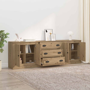 Sideboards 3er Set Artisan-Eiche 210 cm