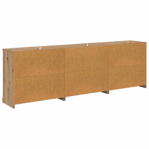 Sideboards 3er Set Artisan-Eiche 210 cm