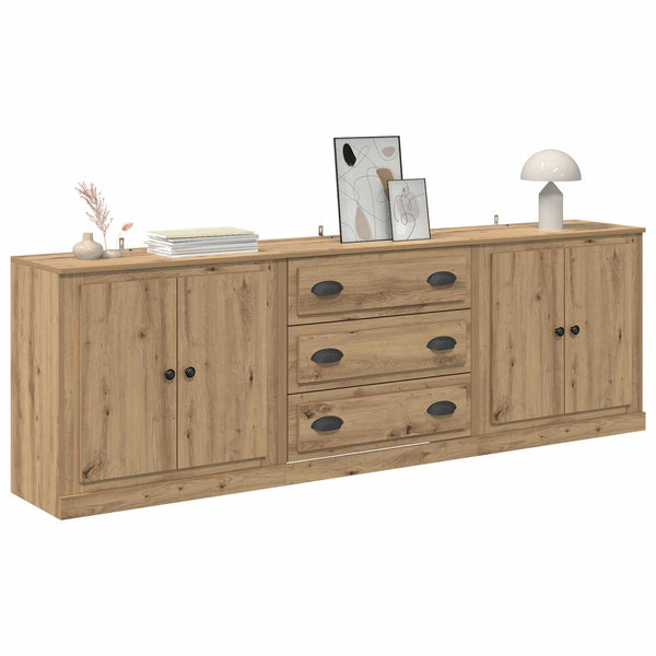 Sideboards 3er Set Artisan-Eiche 210 cm
