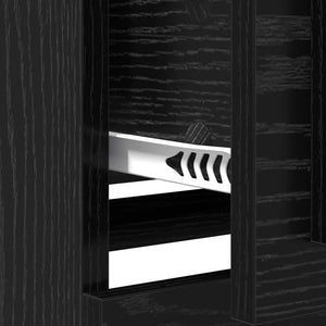 Sideboards 3er Set, Schwarze Eiche, 210 cm