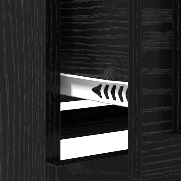 Sideboards 3er Set, Schwarze Eiche, 210 cm