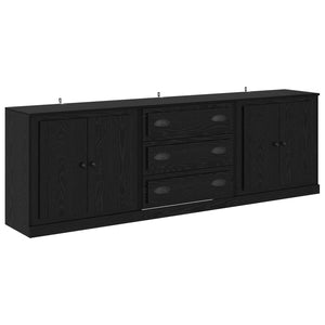 Sideboards 3er Set, Schwarze Eiche, 210 cm