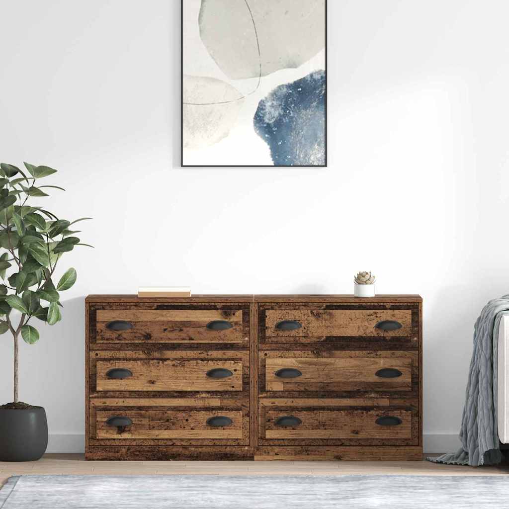 Sideboards 2er Set Altholz 70 cm