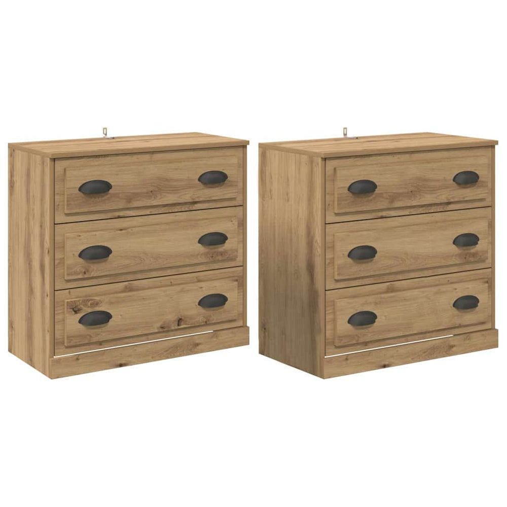 Sideboards 2er Set Artisan Eiche 70 cm
