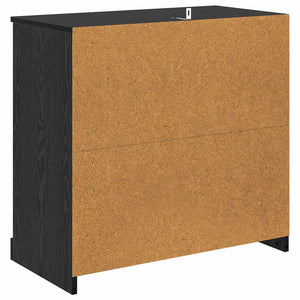 Sideboards 2er Set Schwarz Eiche