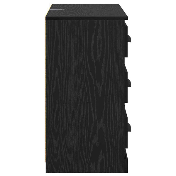 Sideboards 2er Set Schwarz Eiche