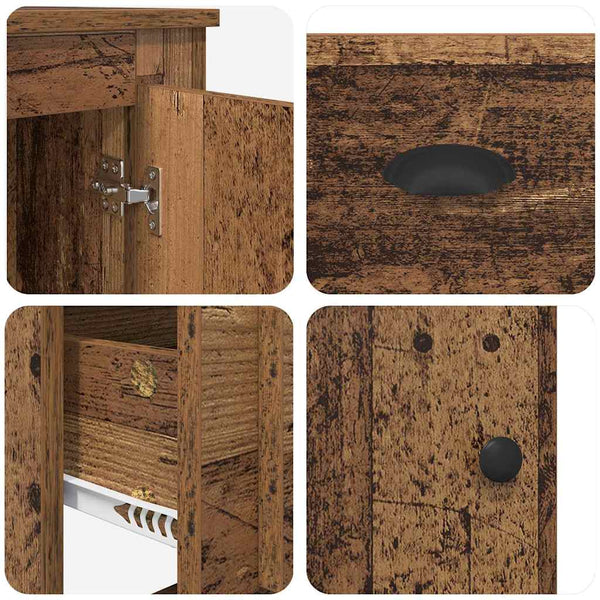 Highboard mit Schubladen Altholz-Optik