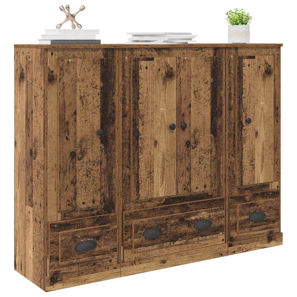 Highboard mit Schubladen Altholz-Optik