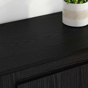 Highboard 3er Set Schwarz Eichenoptik