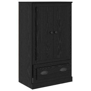 Highboard 3er Set Schwarz Eichenoptik