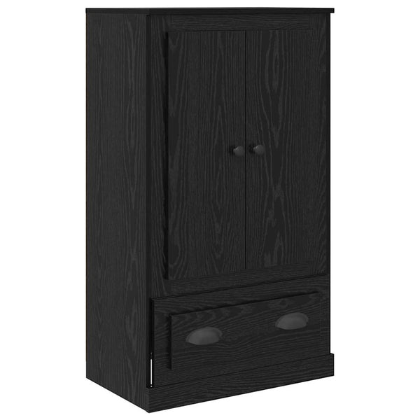 Highboard 3er Set Schwarz Eichenoptik