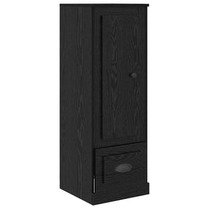 Highboard 3er Set Schwarz Eichenoptik