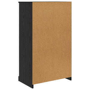 Highboard 3er Set Schwarz Eichenoptik