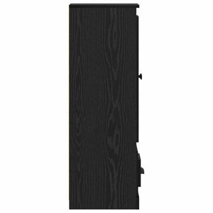 Highboard 3er Set Schwarz Eichenoptik