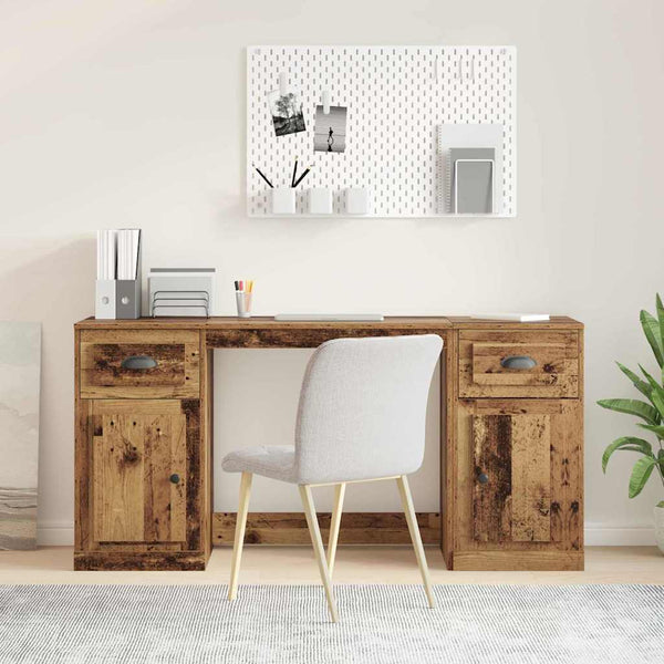 Schreibtisch mit Schrank Altholz 154,5 cm