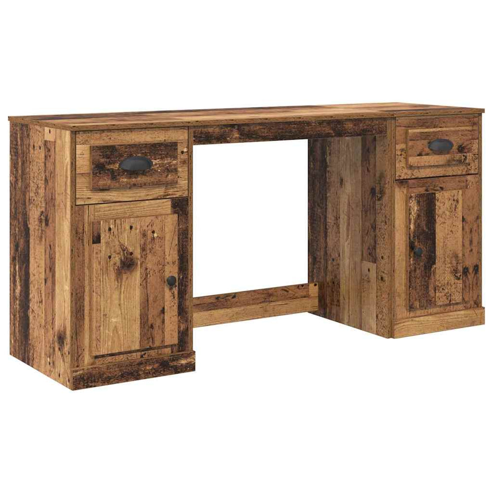 Schreibtisch mit Schrank Altholz 154,5 cm