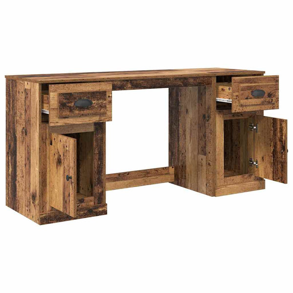 Schreibtisch mit Schrank Altholz 154,5 cm