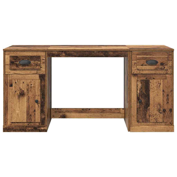 Schreibtisch mit Schrank Altholz 154,5 cm