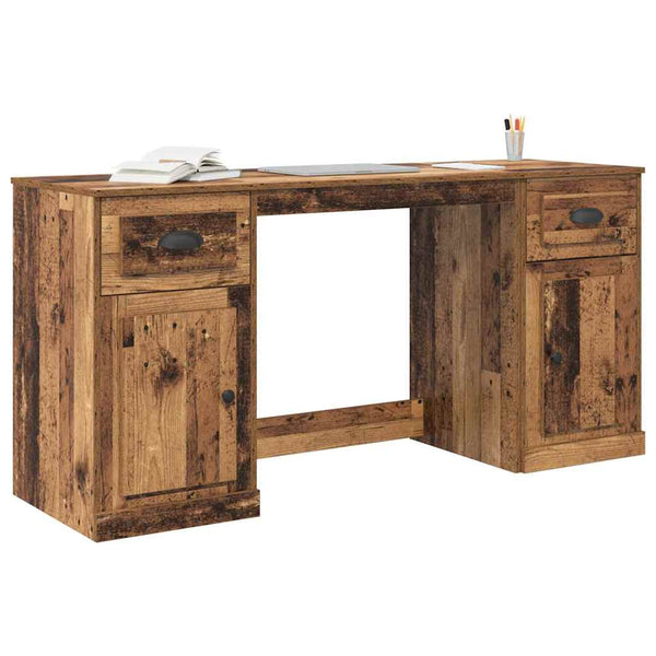 Schreibtisch mit Schrank Altholz 154,5 cm