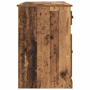Schreibtisch mit Schrank Altholz 154,5 cm