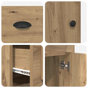 Schreibtisch mit Schrank Artisan Eiche 154,5cm